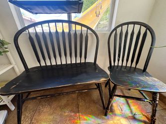 Farmhouse Windsor Bench & Chair Set