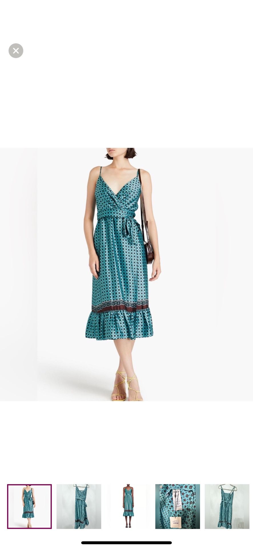 SANDRO Turquoise Wrap Dress
