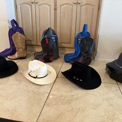 Lady’s Boots and Men’s Stetson , Resistol Cowboy Hats 🤠