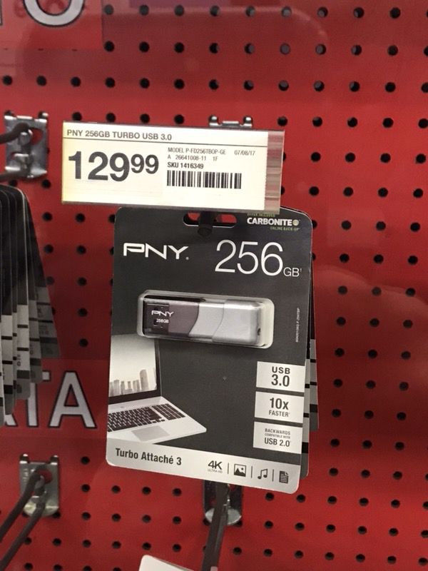 PNY 256GB TURBO USB 3.0 4K BRAND NEW