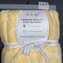Yellow Unisex Baby Blanket 