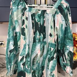 Fashion top - green/blue size M Check More Picture 
