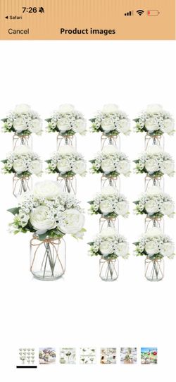 Centros de mesa Flores Blancas