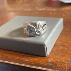 Silver Eagle Nugget Ring