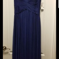Alex Evening Blue Chiffon Long Evening Dress Size 12