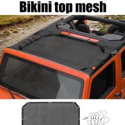 Bikini Top Mesh Shade For Jeep Wrangler JK 