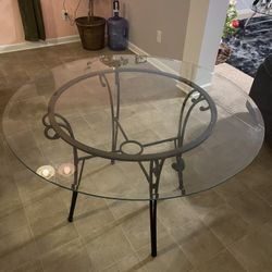 Dinning Room Table.  Base And Glass