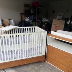 Crib, Changing Table & Mattress