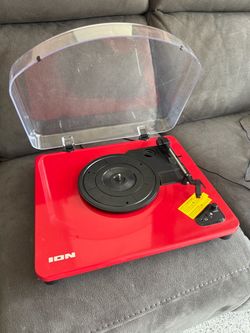 ION Turntable Record Player Red