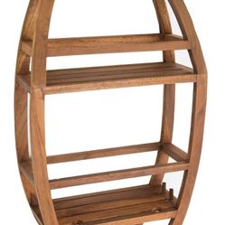 (New Factory Sealed)
AquaTeak Patented Moa Oval Teak Shower Organizer /16-FR-2321
