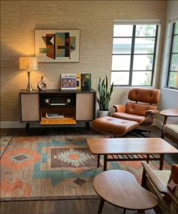 Vintage Mid-Century Modern EMUD Stereophonic Console w/ Telefunken Record Player
For sale is a one of a kind vintage Mid-Century Modern EMUD stereoph