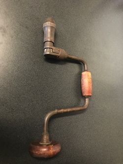 Antique hand drill - wood handle - Mohawk Shelburn - Made in USA 🇺🇸
