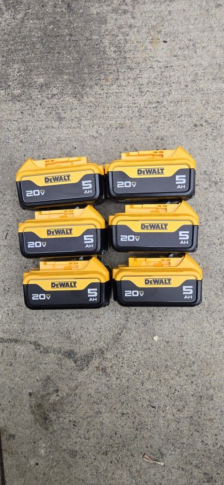 Dewalt 20v Batteries 5.0 Ah $60 Each Brand New