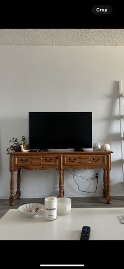 Real boho Oak wood TV stand