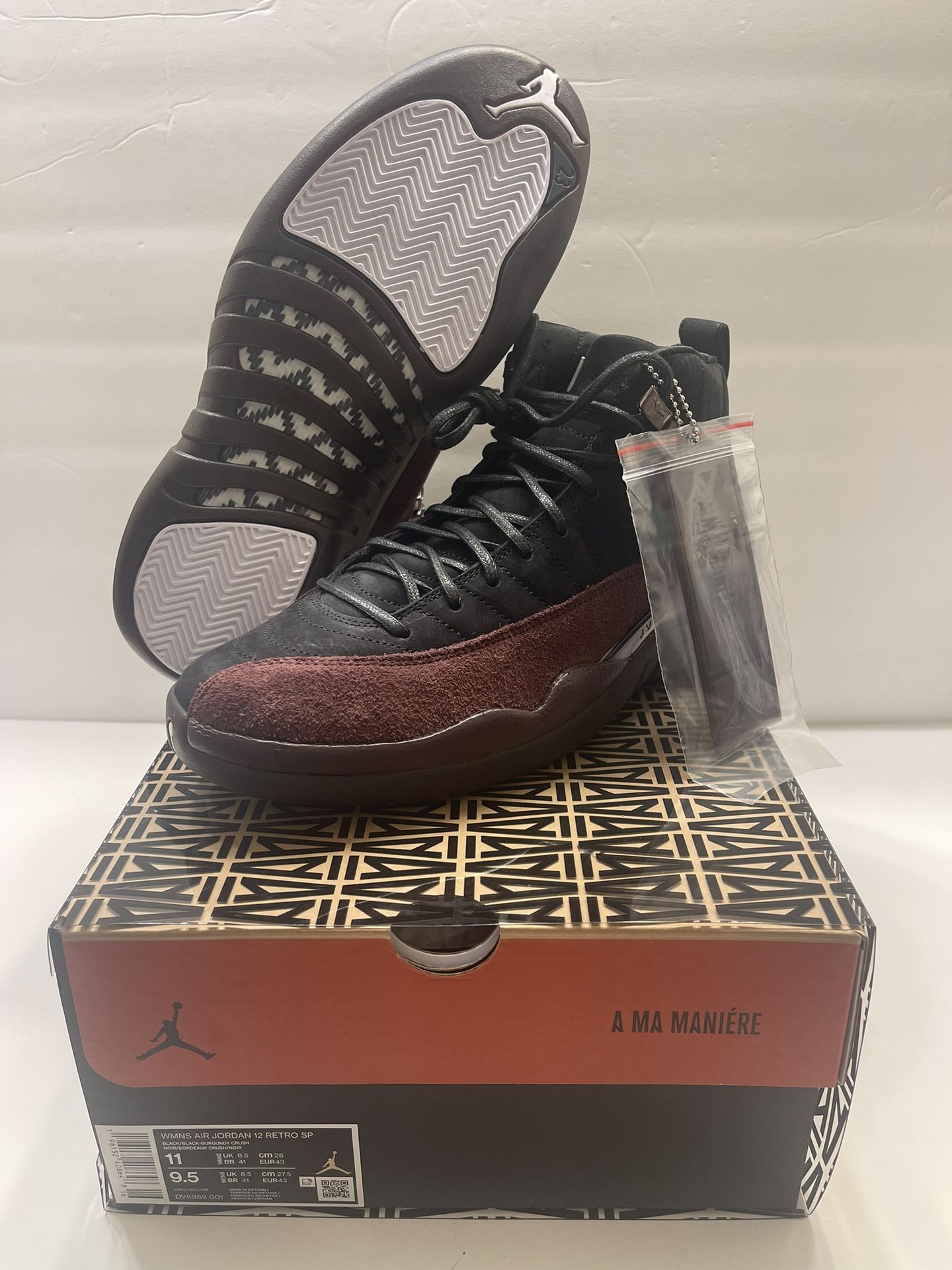 Nike Air Jordan 12 Retro A Ma Maniere Black Size DV6989-001 Men’s Size 9.5 /11W
