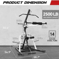 Leverage Gym, With 465 Lb Olympic Weights And T-bar 
