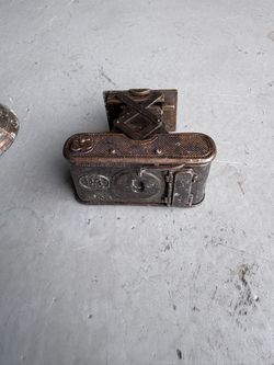 Vintage Miniature Camera-Shaped Metal Pencil Sharpener