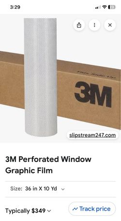 3M Scotchal Perforated Graphic Window Film White 36” x 10 Yd