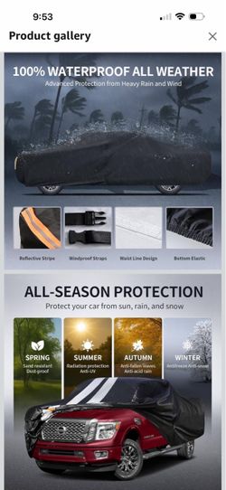 Nissan Titan XD Truck Cover Custom Fit 2016-2026 Crew Cab Short Bed(6.6') with Door Zipper, 10 Layers Outdoor Heavy Pickup Truck Cover Waterproof All 
