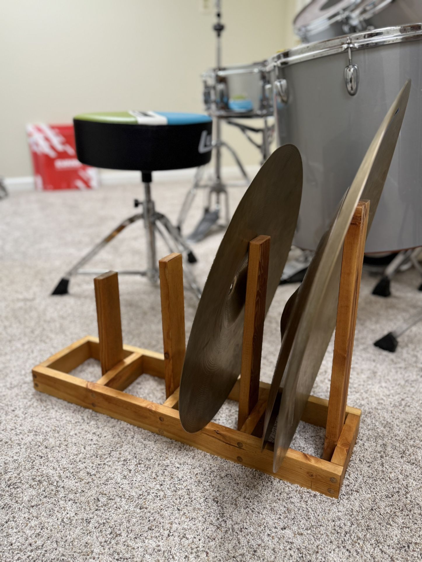 Handmade Wood Cymbal Rack