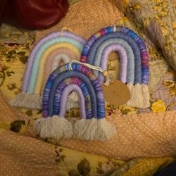 Hand Crafted Elizabethjoy Macrame Rainbows 