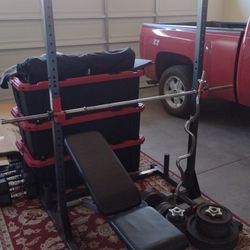 CAP Barbell Rack + Weights + Bench  & More