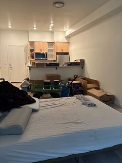 Queen bed with frame
