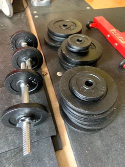 2 100lb Dumbbells  Total 200lb