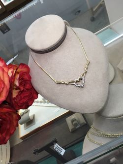 Ladies 18inche Power Of Love Diamond Heart Necklace