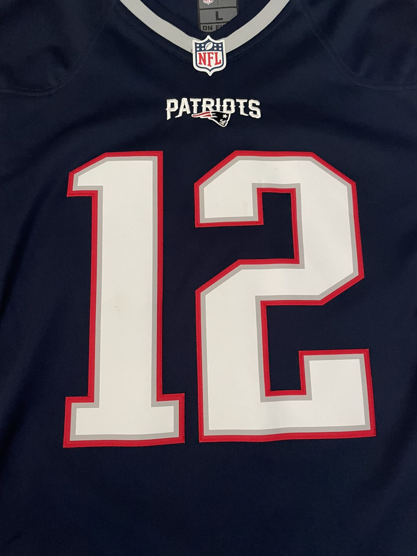 Tom Brady New England Patriots Game Jersey Stitched Navy Blue/Silver 2019