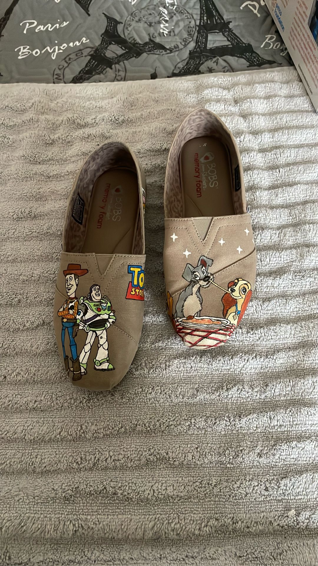Hand Painted Disney Bobs With Memory Foam Size 8