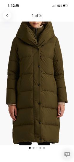 Lauren Ralph Lauren Pillow Hood Longline Down & Feather Jacket