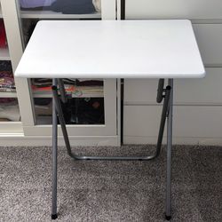 White Fold Out Table