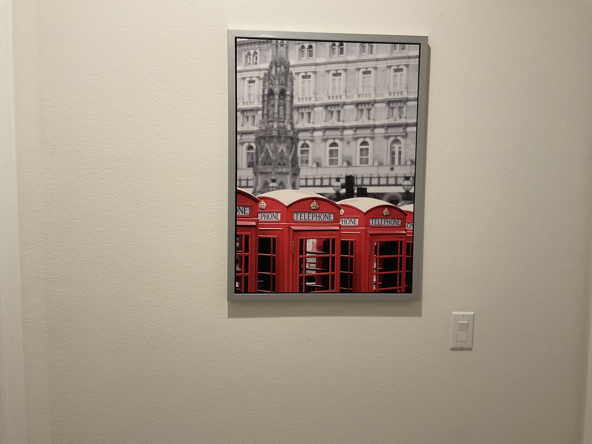 Ikea "Vilshult" CityScape British Phone booth Large Print 30" x 20