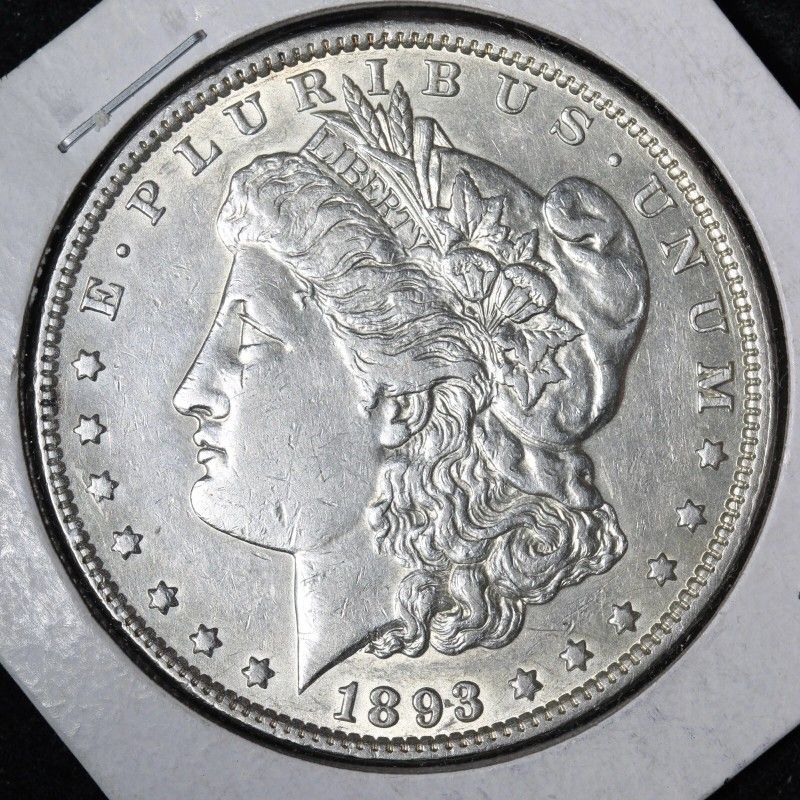 1893 Morgan Silver Dollar AU+/UNC E362 ZFTU