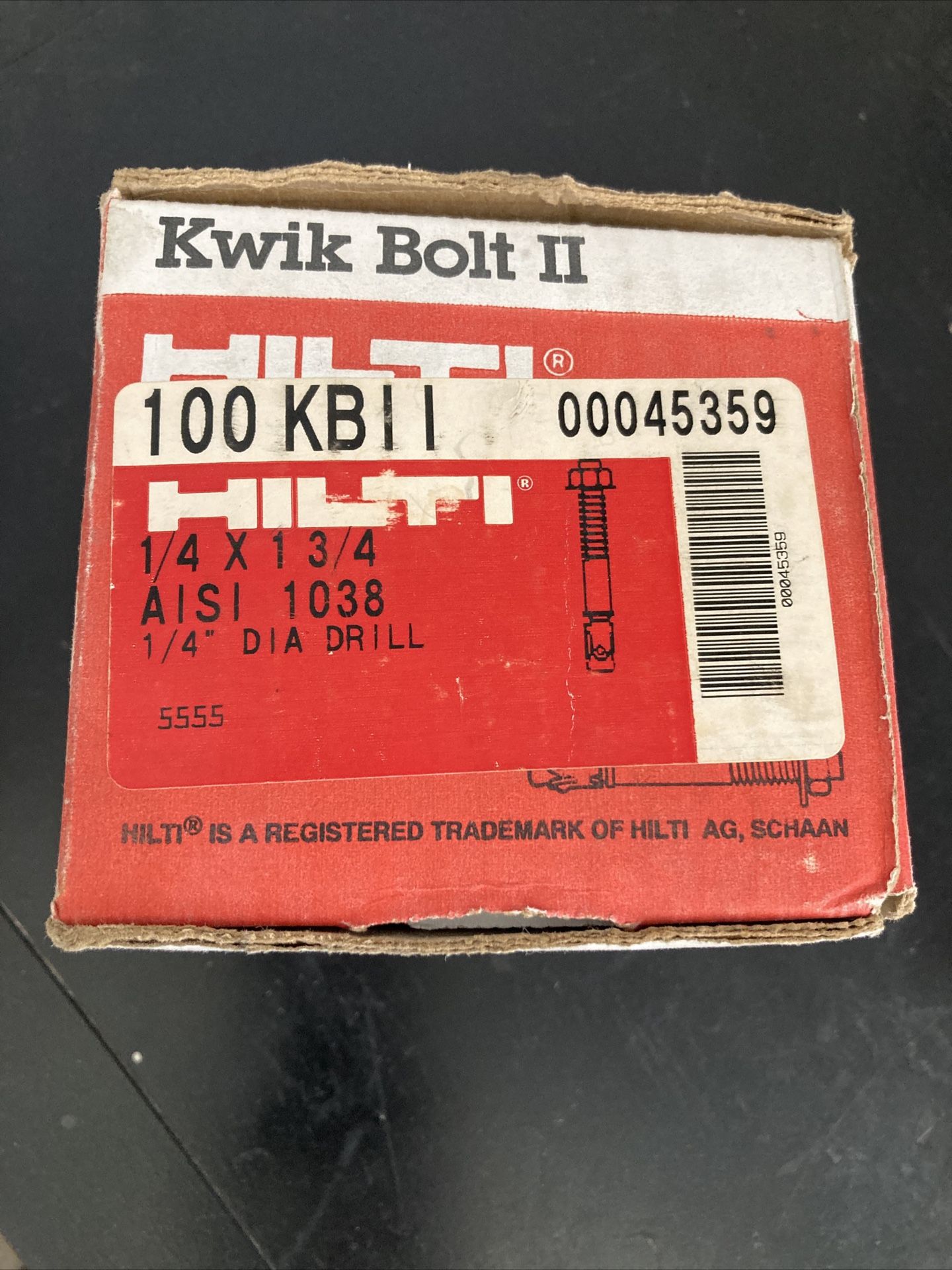 Hilti Quik bolts