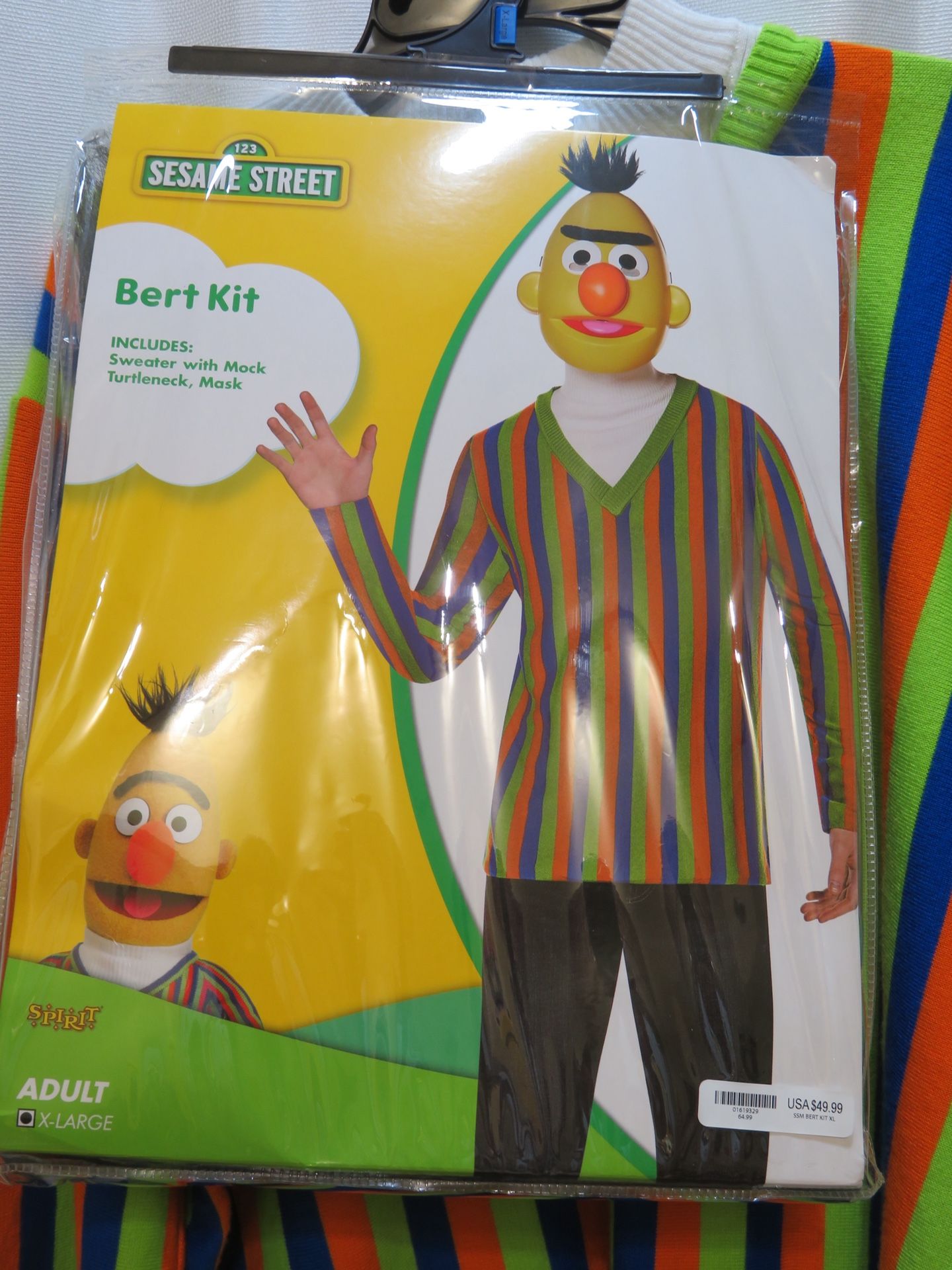 Sesame Street Bert Costume Adult XL Halloween