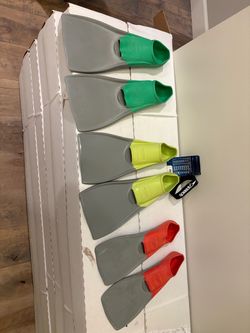 Speedo Swim Fins – Set of 3 PairsRed (XXXS) | Yellow (XS) | Green (S)