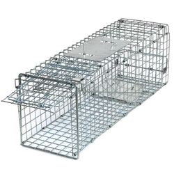 Live Animal Trap Extra Large Rodent Cage Garden Rabbit Raccoon Cat, 24" x 8" x 7.5"