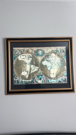Large antique map 35X28