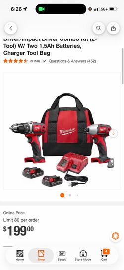 Milwaukee Impact drill set