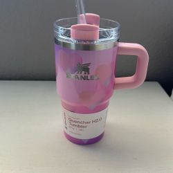 Stanley 20oz Stainless Steel Tumbler Powered Pink Hearts 