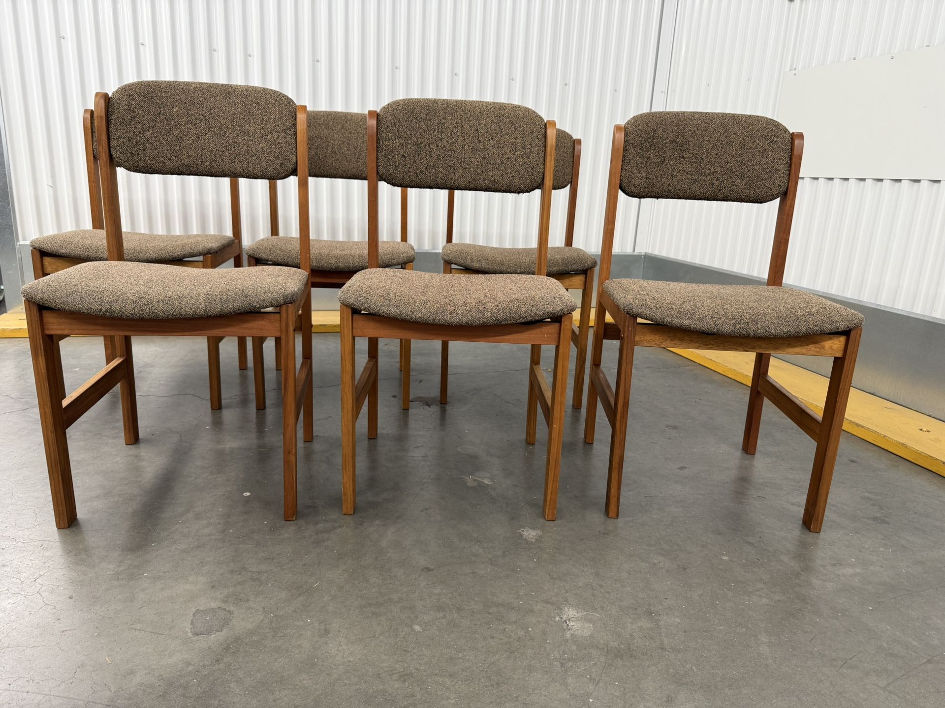 6 Mid Century Teak Chairs