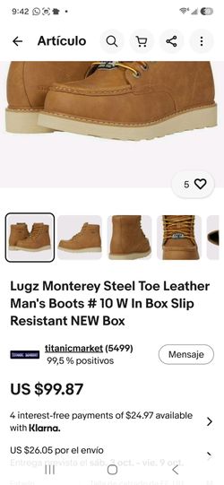 Lugz steel toe