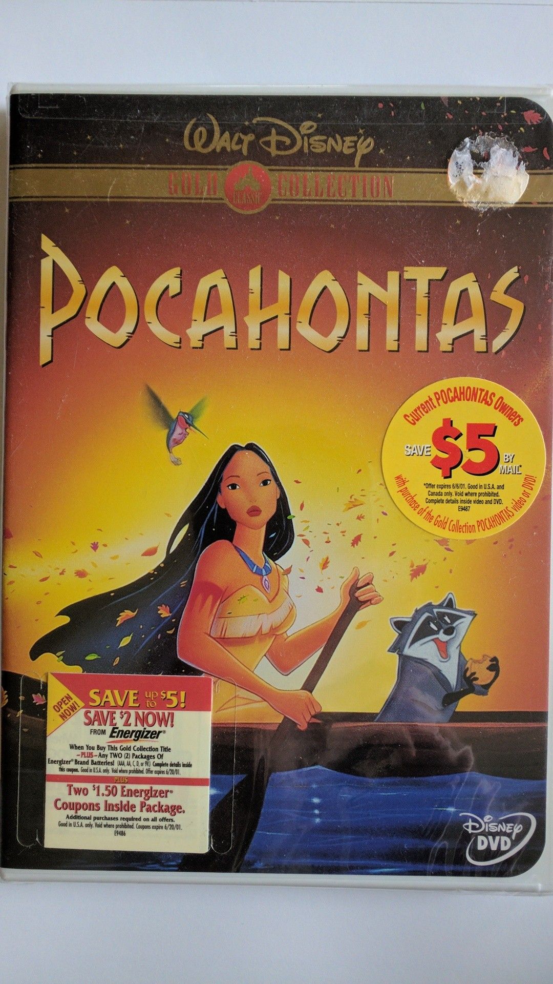New DISNEY'S POCAHONTAS DVD