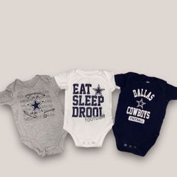 0/3months dallas cowboys onesies 