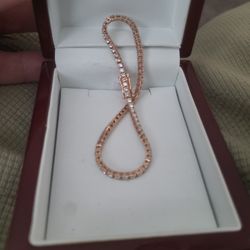 Rose Gold Tennis Bracelet 