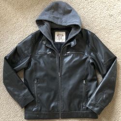 Route 66 Hooded Leather Jacket
