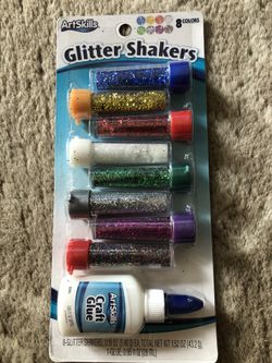 Glitter shakers with craft glue