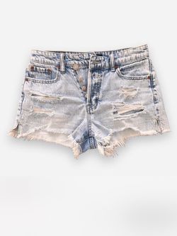 Aero Distressed Denim Cut-Off Shorts